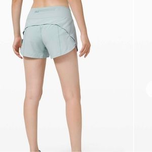 Hazy Jade Speed Up lululemon 4 inch shorts size 8